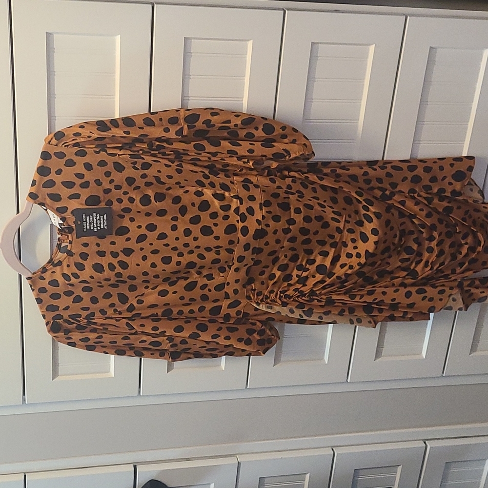 Rhode gold and black Leopard print dress.